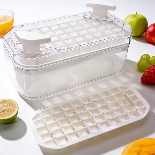 Mini Ice Cube Tray with Lid and Bin + Mini Ice Cube Trays with Lids