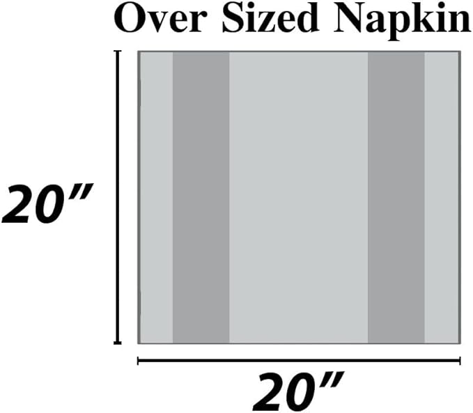 Urban Villa Cotton Dinner Napkins Set of 6, Highly Absorbent 20x20 Inches Premium Cloth Napkins Hotel Quality Reusable & Washable Table Dinner Napkins for Home & Weddings - Grey/Black, Checks