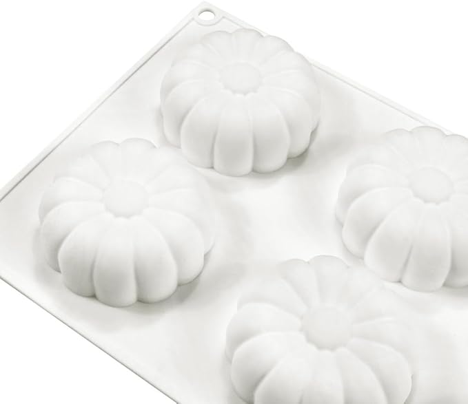 6 Holes Silicone Sunflower Cake Ice Cream Chocolate Mold Soap 3D Cupcake Bakeware Baking Dish Cake Pan Muffin Mould (Sunflower H_11.84 X6.8 X1 inch)