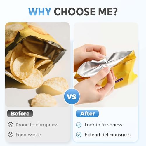 2-in-1 Mini Bag Sealer with Cutter & Magnet, Rechargeable Portable Resealer for Snack Bags, Heat Seal Food Storage, 2pcs White Handheld Sealing Machine