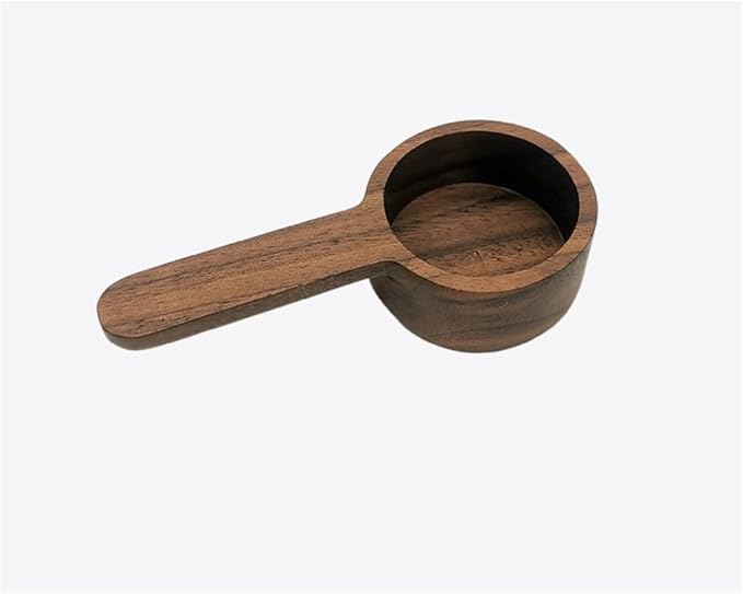 Wooden Coffee Scoop, Measuring Spoon for Ground Beans or Tea, 1 Brown Wooden Tea Scoop (3.81 inches)