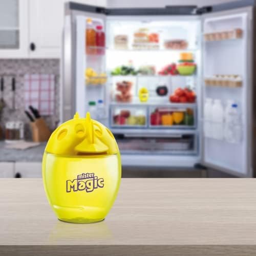 Mister Magic Refrigerator Odor Absorber – Natural Lemon Formula Gel, Odorless Fridge Deodorizer, Neutralizes Food Odors, Lasts Up to 90 Days, Safe for Food, Kitchen Supplies (1 Pack, Contains 2 Units)
