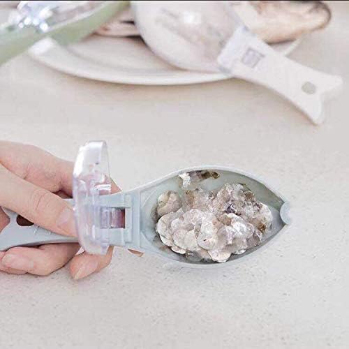 Fast Remove Fish Skin Brush Plastic Fish Scales Graters Scraper Easy Kitchen Cleaning Tool (Green)