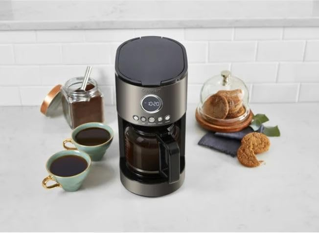 Cuisinart DCC-1220BKSFR 12 Cup Coffeemaker, Stainless Steel Black - Certified Refurbished