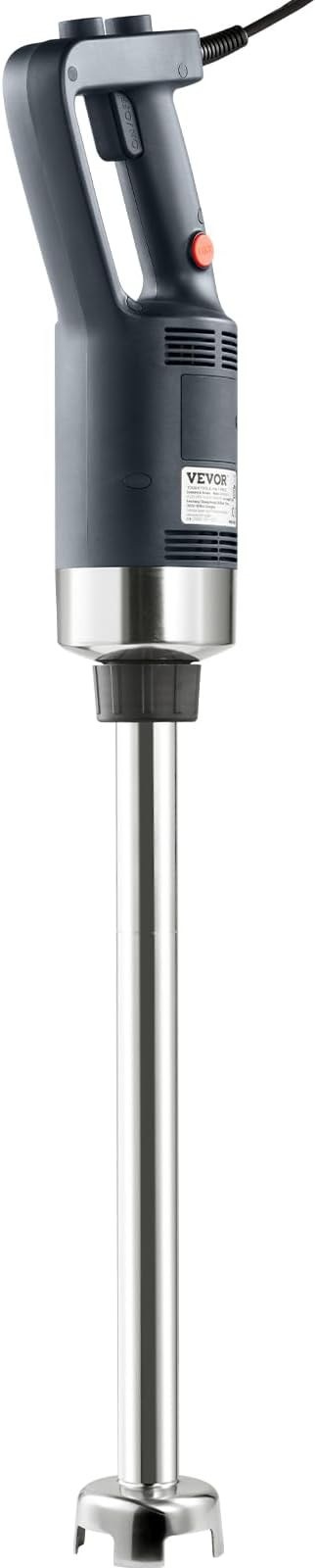 VEVOR Commercial Immersion Blender, 750W 20" Heavy Duty Hand Mixer, Variable Speed Kitchen Stick Mixer with 304 Stainless Steel Blade, Multi-Purpose Portable Mixer for Soup, Smoothie, Puree, Baby Food