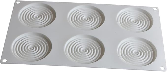 6 Holes Spiral Shape Silicone Mold 3D Cake Moulds Mousse for Ice Creams Chocolate Pastry Bakeware Dessert Art Pan