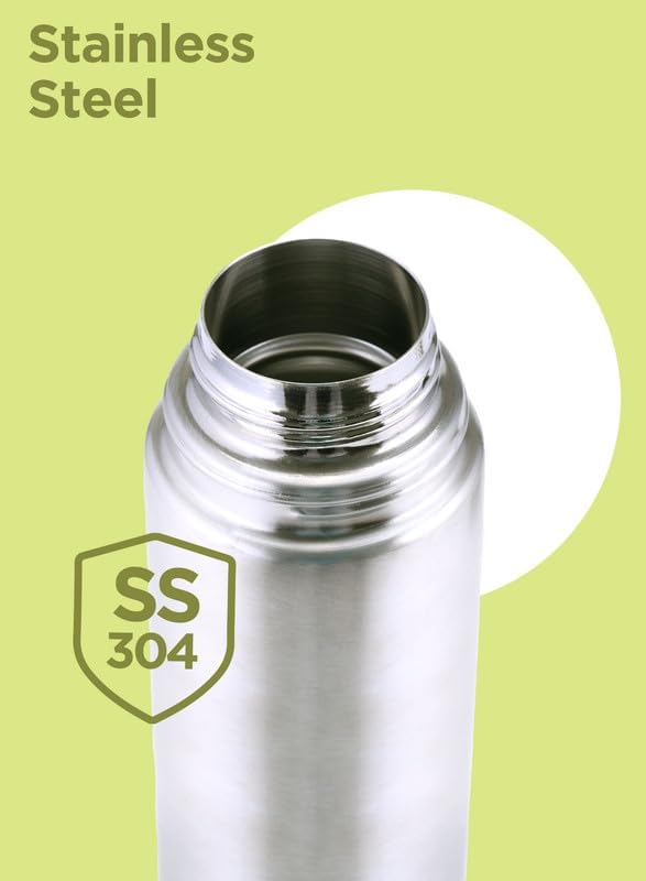 Milton Vacuum Flask for Hot Drink 500 ml (16 oz), Stainless Steel Double Walled Insulated Water Bottle for 24 Hour Hot and Cold Drinks, Leak proof, BPA Free, Thermosteel Flip Lid Set of -2