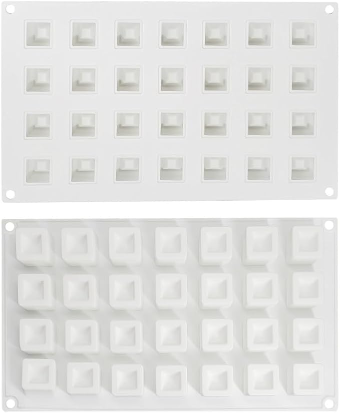 Epoxy Resin DIY Ice Cube Mold - 28 Grid Square Silicone Mold (11.8 x 7 x 1 inch)