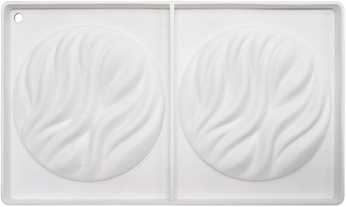 mostsom Silicone Molds Baking Mold for Mousse Cake, Silicone Mold for Chocolate, French Dessert Mold for Pastry Chocolate, Reusable Non-Stick Easy Release Baking Molds (D_ Round Wave)