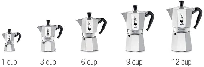 Bialetti Moka Express #06799 3-Cup Espresso Maker Machine and #06960 Bialetti, Six Replacement Gaskets and Two Bialetti Replacement Filter Plates Bundle