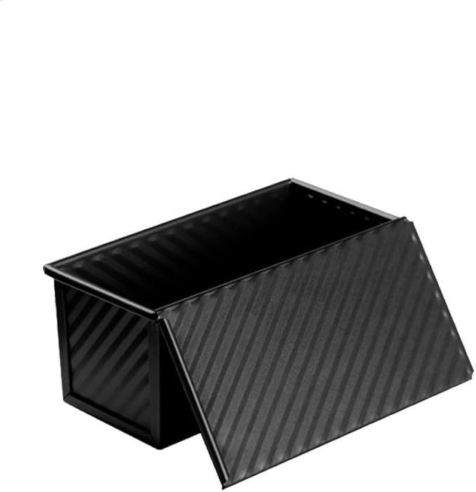 Cake Tin， Non-Stick Cake Mould, Baking ToolsBaking Mold,Cake Mould,Baking Baking Baking Pan Bread Oven Cake Mold Rectangular Toast Making Box with Lid Non Stick Skillet Pan Pans (Color : Large Black S