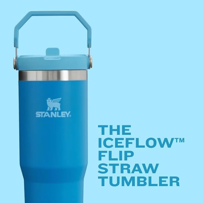 Stanley IceFlow 2.0 Flip Straw Tumbler with Handle 30 oz | Twist On Lid and Flip Up Straw | Leak Resistant Water Bottle | Insulated Stainless Steel | BPA-Free | Exclusive Sienna