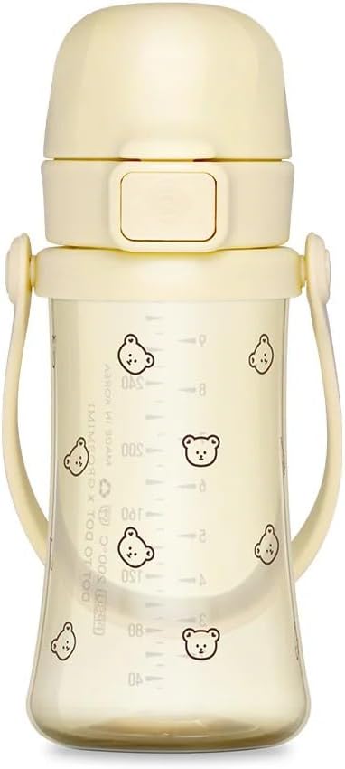 GROSMIMI Slow Flow Toddler Tumbler Water Bottle BPA Free 10 oz. (PPSU, Bear)