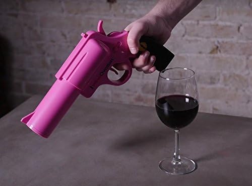 WineOvation Electric Gun Wine Opener (Pink) WNO-01P - Open your Wine Bottle fast and without hassle - Perfect Automatic Corkscrew for Gun Enthusiasts and Wine Lovers