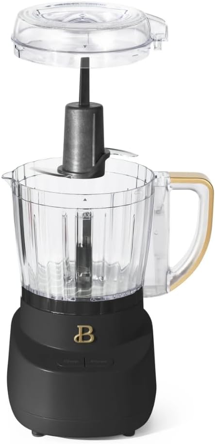 3-Cup Mini Food Chopper 250W with Bowl, Electric Food Processor, Chop & Puree Function, Dishwasher Safe Parts, Safety Lid, Compact Kitchen Appliance (Black)
