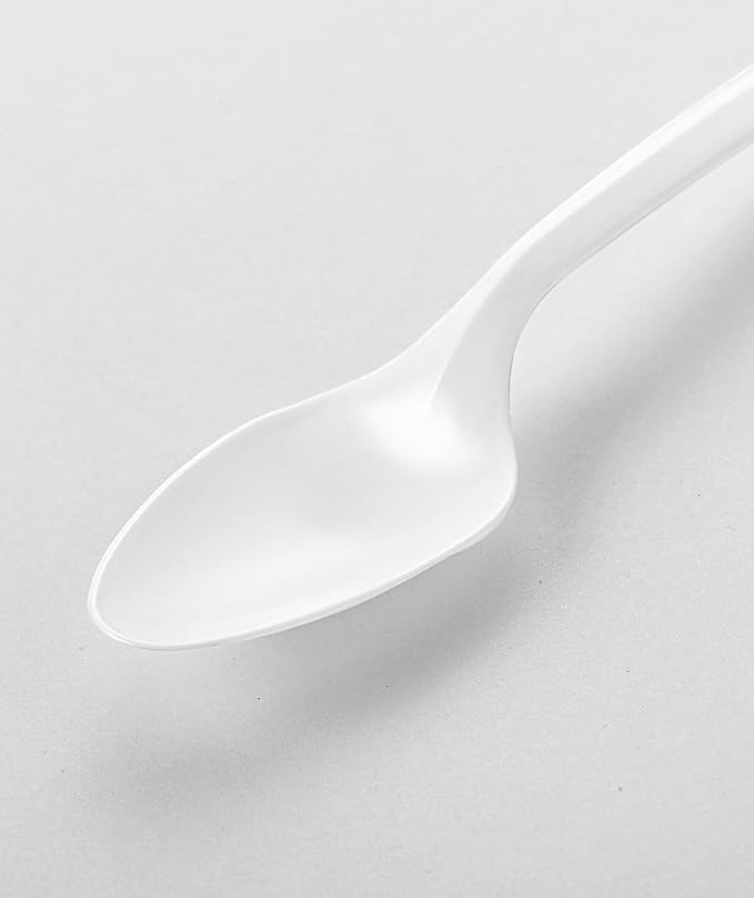 1000PCS Disposable Plastic Teaspoons Bulk Spoons White Silverware Reusable Heavy Duty Disposable Cutlery Plastic Utensils Flatware for Home Restaurant Party Picnic Camping Travel (Teaspoon-1000pcs)