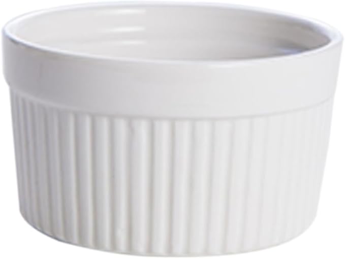 Zerodeko 8pcs Non-stick Ceramic Cake Reusable Bakeware for Diy Baking Heat Resistant Easy Demoulding for Cakes and Breads Microwave Oven Safe White