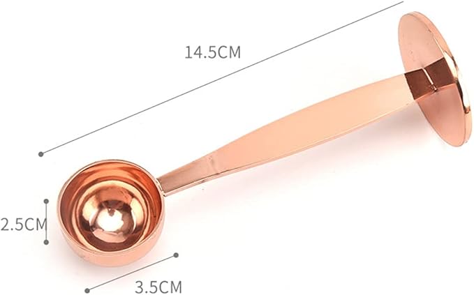 Coffee Scoops, 1 PC 15 ML (1 TPSP) Rose Gold 304 Stainless Steel Espresso Coffee Measuring Spoon 1 Tablespoon Measure Spoon with Pressed Bottom Fits Coffee Container for Ground Coffee Tea Salt