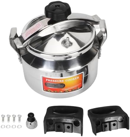 Pressure Cooker, Explosion Proof Stovetop Pressure Cooker with Double Bottom Canning Pot for Gas Stove Induction Cooker (4L)