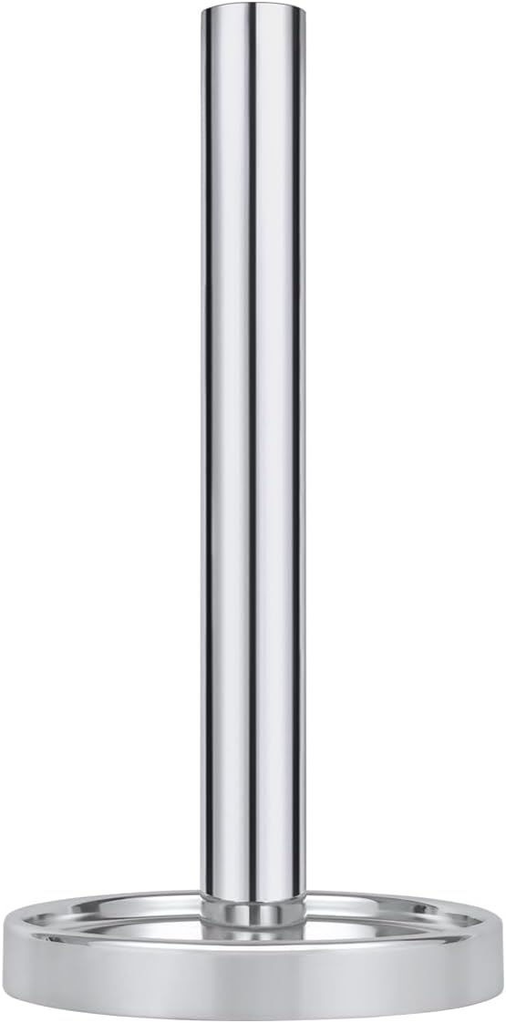 Ivilon Countertop Paper Towel Holder - Steady and Easy Tear - Fits All Paper Towel Rolls - Chrome