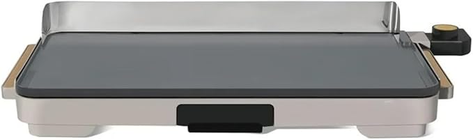 Electric Griddle 12x22 Inch with Backsplash, Nonstick Cooking Surface, Adjustable Temperature Control (Porcini Taupe)