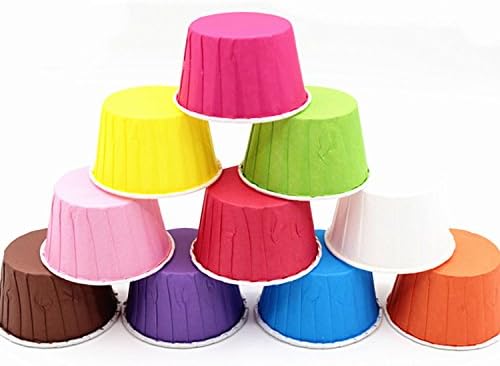 500-Pack Random Colorful Baking Cup, Dots/Stripes, Standard