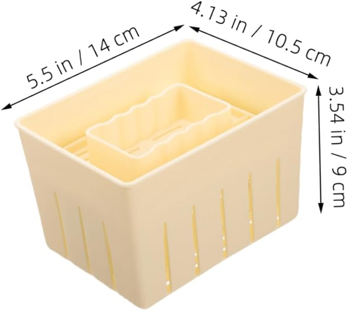 Cabilock 4Pcs Tofu Press Mold Set Household Cheese Maker Tool Food-Grade Plastic Adjustable Pressure for DIY Tofu and Cheese Suitable for Home Cooking and Vegan Recipes