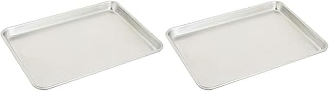 Chigcago Metallic Recyled Aluminum Medium 10x15 Baking Sheet, Made From Recylced Aluminum, Perfect For Roasting Vegetables, Baking Cookies, Making One Sheet Meals (Pack of 2)