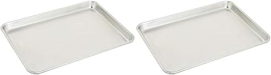 Chigcago Metallic Recyled Aluminum Medium 10x15 Baking Sheet, Made From Recylced Aluminum, Perfect For Roasting Vegetables, Baking Cookies, Making One Sheet Meals (Pack of 2)