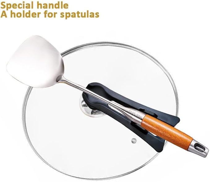 Glass Lid For Pots, Pans and Skillets, Round Tempered Clear Glass Cover Replacement with Steam Vent, Heat Resistant Handle, 11″, 12″, 12.5″, 13.5″ And 14″,11 Inch Fit Inner dia 10.8″-11.3″