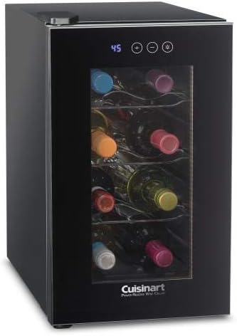 Cuisinart CWC-800CEN 8-Bottle Private Reserve Wine Cellar, Black & CWO-25 Electric Wine Opener, Stainless Steel