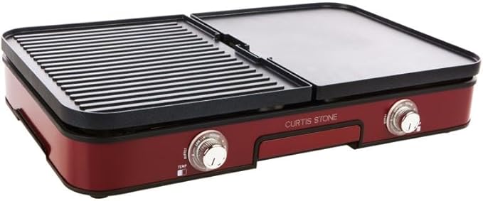 Curtis Stone Dura-Pan 3-in-1 Electric Grill Griddle (Renewed)