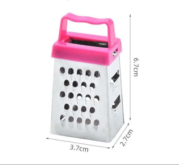 Mini Grater, Stainless Steel Cheese Ginger Vegetable Spices Small Grater for Kitchen (Rose)