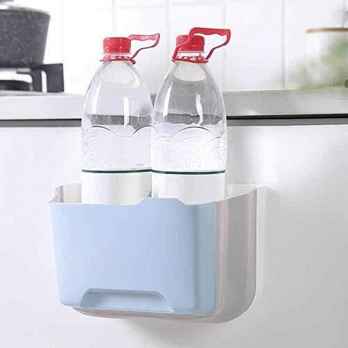 Hanging Trash Can, Kitchen Garbage Bin Waste Bins, Trash Can Kitchen Cabinet Door Wall Mounted Folding Waste Bin Kitchen Cabinet Door Hanging Trash Can Home Mounted Folding Storage Bin ( Color : B )