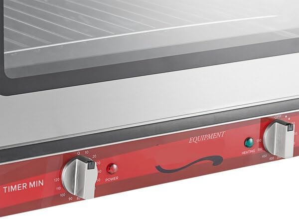 Half Size Commercial Countertop Convection Oven, 2.3 Cu Ft, Electric, 4-Rack Capacity, Stainless Steel, 208/240V, 2100/2800W, 23x22.5x20 Inch