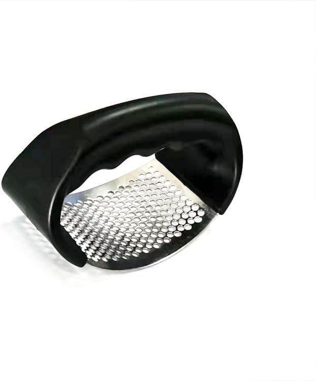 Garlic Press Rocker, Stainless Steel Garlic Press Rocker, Portable Kitchen Essential, Ergonomic Handle Design, Easy Mincing Crusher, Dishwasher Safe Fresh Garlic Tool