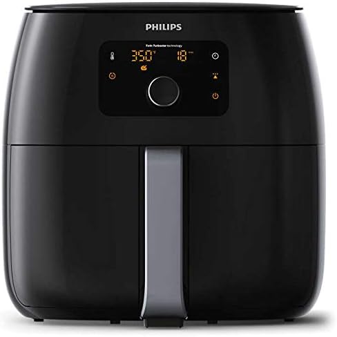 Philips Avance Collection XXL Digital Twin TurboStar Airfryer Black/Silver - HD9654/96 (Renewed)