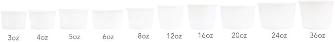 UNIQ 1000-Count 4 oz Striped Paper Ice Cream Cups Orange Color | Disposable Food & Dessert Bowls Perfect for Halloween, Parties and Holidays | Frozen Dessert Supplies