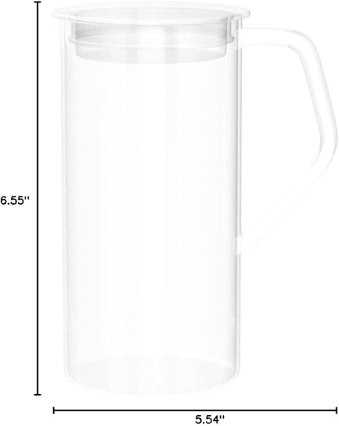 KINTO CAST 21676 Water Jug, 25.5 fl oz (750 ml), Heat-resistant Glass, Microwave and Dishwasher Safe