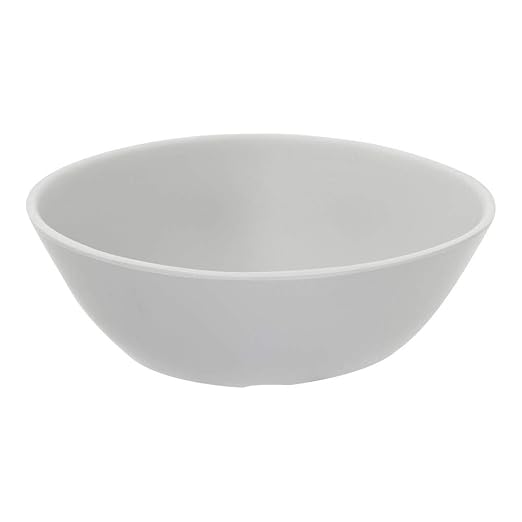 Carlisle FoodService Products Ridge Reusable Plastic Bowl for Home and Restaurant, Melamine, 22 Ounces, Cement