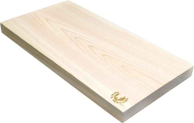 Yoshihiro Japanese Hinoki Cypress Natural One-Piece Wooden Professional Grade Cutting Board - Made in Japan (X-Large)