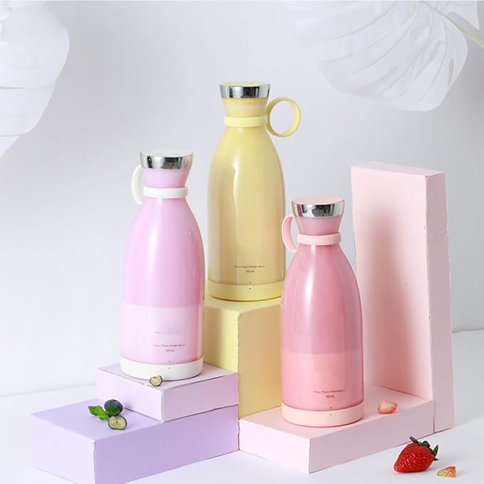 Portable Blender for Smoothies, Personal Small Smoothie Blender with 11.83 Oz/350ml for Shakes and Smoothies, Durable Stainless Steel Blades, Magnetic Charging, Convenient (Pink + Type-C Charging)