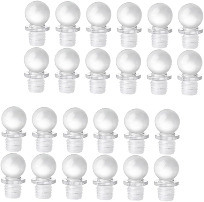 IMIKEYA 24pcs Glass Ball Wine Stoppers Decorative Wine Bottle Caps Portable Oil Dispenser Stopper for Perfume and Makeup