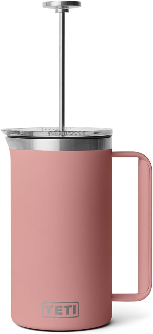 YETI Rambler 34 oz. French Press Coffee Maker, Sandstone Pink