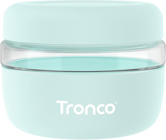 Tronco 16 oz Glass Food Storage Containers with Lids, Airtight, Leak & Spill Proof Glass Lunch Bowls for Meal Prep, Salad, Yogurt, Soup & Stew, Microwave & Dishwasher Safe, BPA-Free, Set of 1