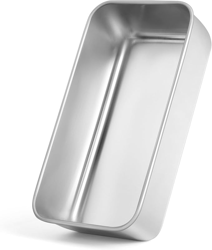 Leonyo Loaf Pan for Baking Bread, 9x5IN Stainless Steel Bread Loaf Pan for Homemade Meatloaf, Cakes, Brownies, Lasagnas, Dishwasher Oven Safe