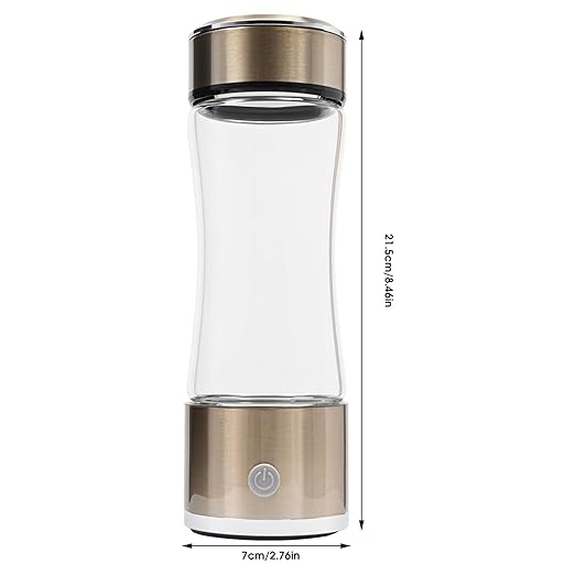 Hydrogen Water Generator Bottle, Portable Rechargeable Ionizer Machine,Improve Water in 3 Minutes, for Home, Office, Travel, Daily Drinking (Black)