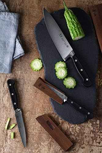 Cangshan TV2 Series 1023015 Swedish 14C28N Steel Forged 3-Piece Starter Knife Set with Wood Sheaths