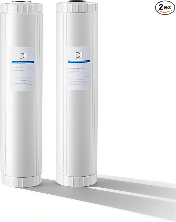 VEVOR Deionized Filter for Spotless Car Wash System, 2 x 4L Mixed-Bed DI Resin Filter Replacement - Compatible with PRS-207SLXC, PRS-TCXC, PRS-TCXC-PT, PRS-207XCGB Deionized Water System