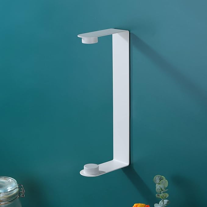 ZUNTO Paper Towel Holder Under Cabinet - Paper Towel Rack for Kitchen, Adhesive Paper Towel Holder SUS304 Stainless Steel(White)